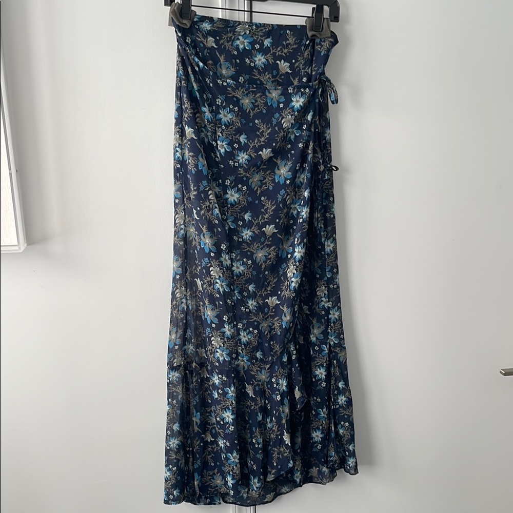 Free People Femme Edge Chiffon Maxi Skirt